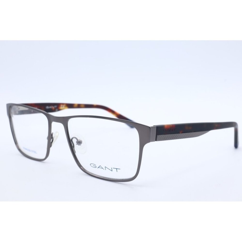 GANT GA 3121 009 Rectangle Matte Gunmetal Eyeglasses Clear Lenses 55mm